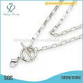 Fancy long thin silver chain necklace designs,cheap custom name design necklace